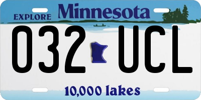 MN license plate 032UCL