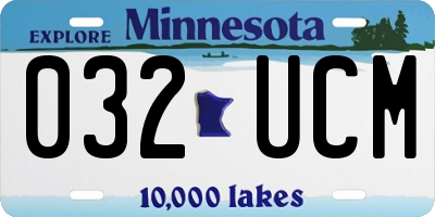 MN license plate 032UCM