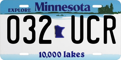 MN license plate 032UCR