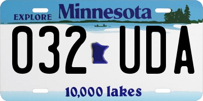 MN license plate 032UDA