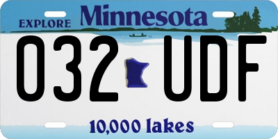 MN license plate 032UDF