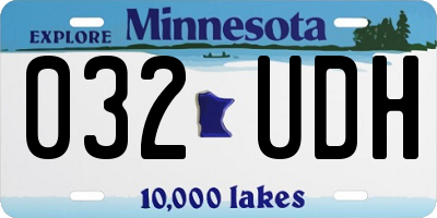 MN license plate 032UDH