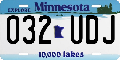 MN license plate 032UDJ