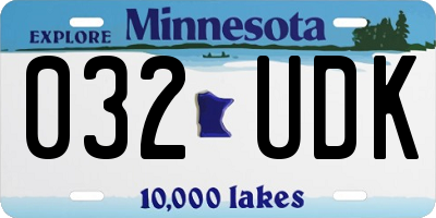 MN license plate 032UDK
