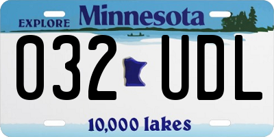 MN license plate 032UDL