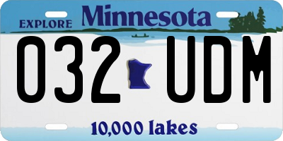 MN license plate 032UDM