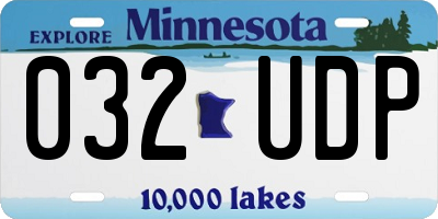 MN license plate 032UDP