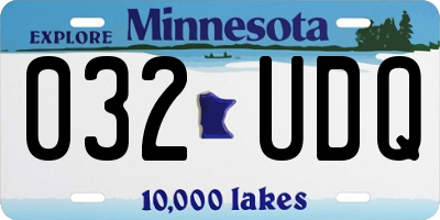 MN license plate 032UDQ