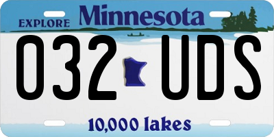 MN license plate 032UDS