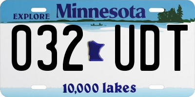 MN license plate 032UDT