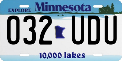 MN license plate 032UDU