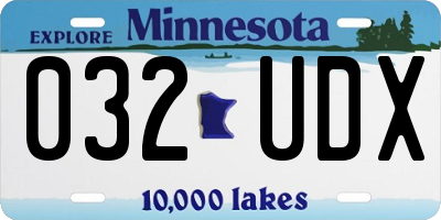 MN license plate 032UDX