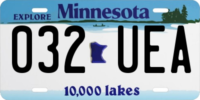 MN license plate 032UEA