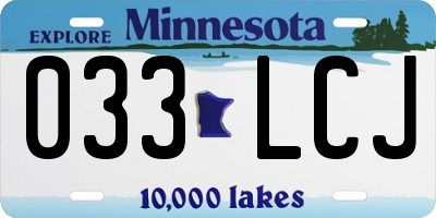 MN license plate 033LCJ