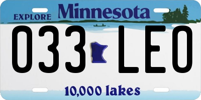MN license plate 033LEO