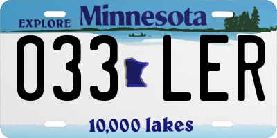 MN license plate 033LER