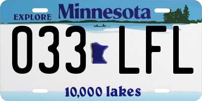 MN license plate 033LFL