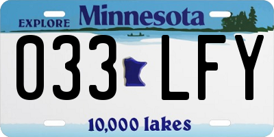 MN license plate 033LFY