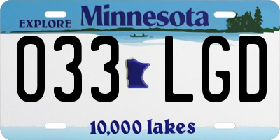 MN license plate 033LGD