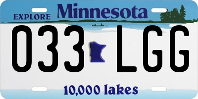MN license plate 033LGG