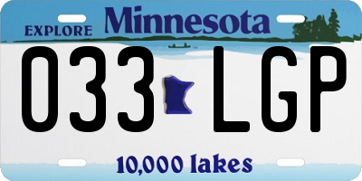 MN license plate 033LGP