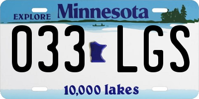 MN license plate 033LGS