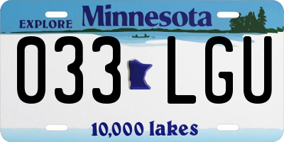 MN license plate 033LGU