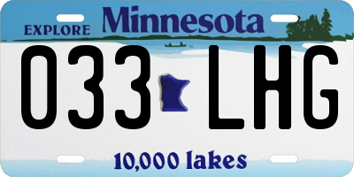 MN license plate 033LHG