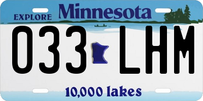 MN license plate 033LHM