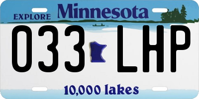 MN license plate 033LHP