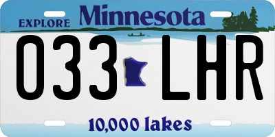 MN license plate 033LHR