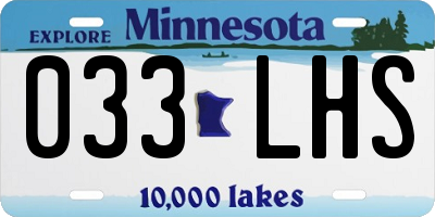 MN license plate 033LHS
