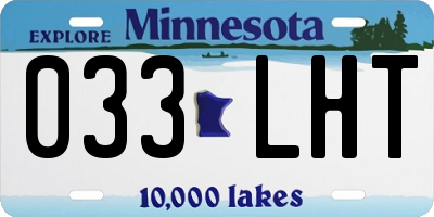 MN license plate 033LHT