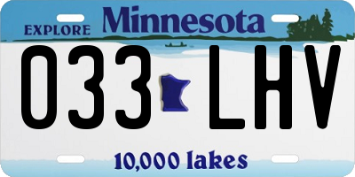 MN license plate 033LHV