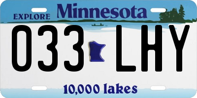 MN license plate 033LHY