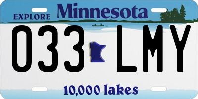 MN license plate 033LMY