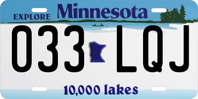 MN license plate 033LQJ