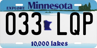 MN license plate 033LQP