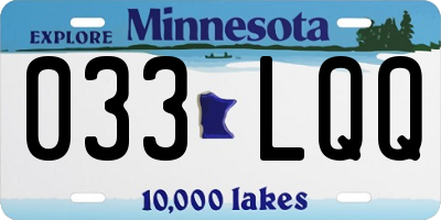 MN license plate 033LQQ