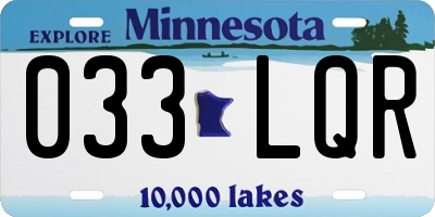 MN license plate 033LQR