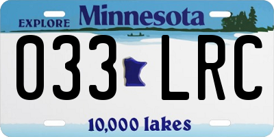 MN license plate 033LRC
