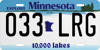 MN license plate 033LRG