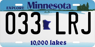 MN license plate 033LRJ