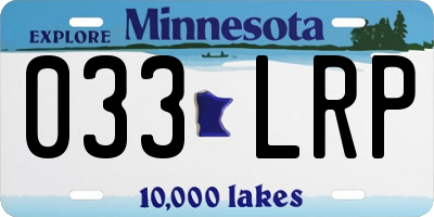 MN license plate 033LRP