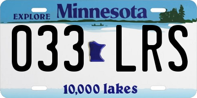 MN license plate 033LRS