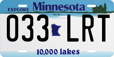 MN license plate 033LRT