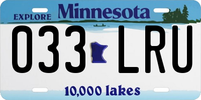 MN license plate 033LRU