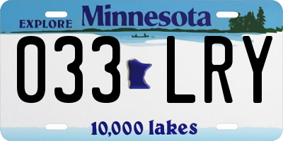 MN license plate 033LRY