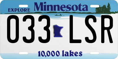 MN license plate 033LSR