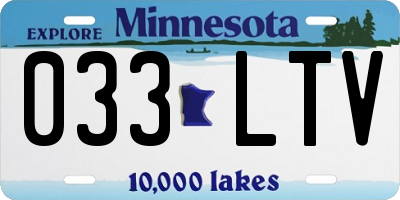 MN license plate 033LTV